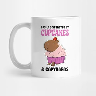 Easily Distracted by Cupcakes and Capybaras Mug